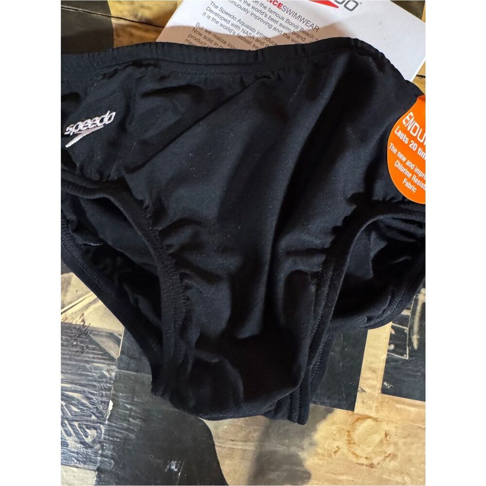 Speedo Endurance Men's Black Brief NWT - Picture 5 of 6
